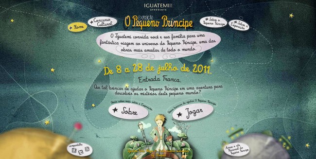 A website for the Little Prince exhibition in Brazil !