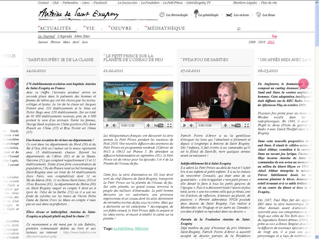 A new official Antoine de Saint-Exupéry website !