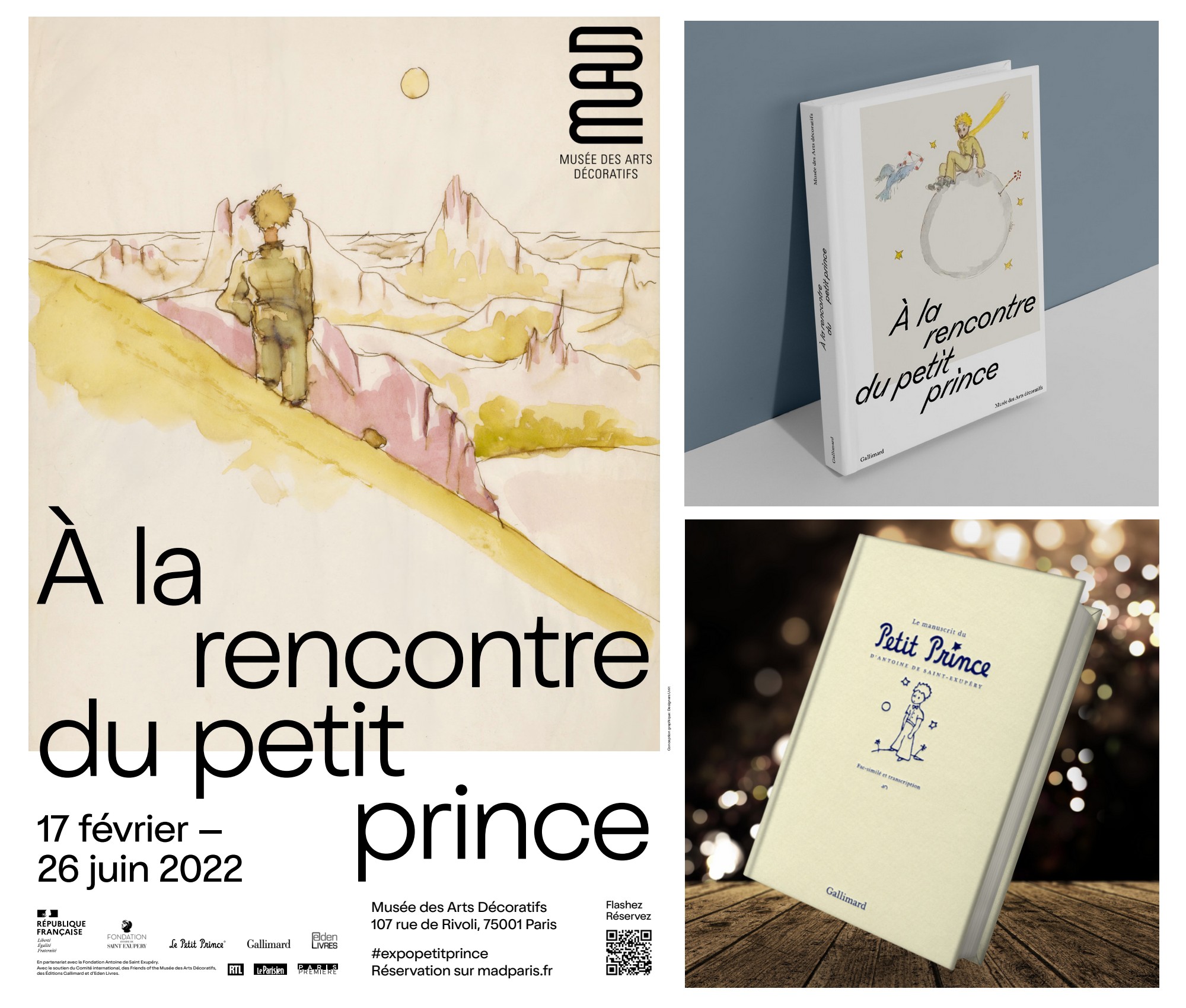 Catalogue of the Exhibition « A la Rencontre du Petit Prince » and Facsimile of the original Manuscript